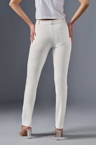Stay Sleek Cigarette Trousers, White, image 3